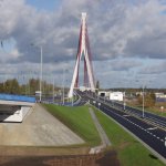 Most III Tysiąclecia im. Jana Pawła II przez Martwą Wisłę w Gdańsku