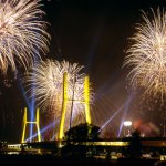 Most Siekierkowski przez Wislę w Warszawie
