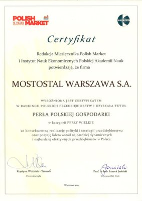 Otrzymaliśmy Perłę Polskiej Gospodarki!