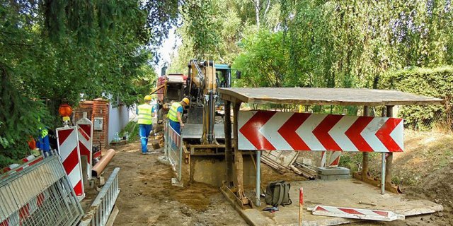 Sewer area Zielonka Forest Landscape Park