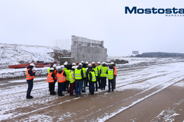 Visit of Warsaw University of Technology students to the construction site of the S7 motorway