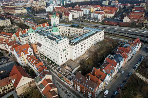 A excerpt of a medieval wall has been discovered at the Pomeranian Duke's Castle