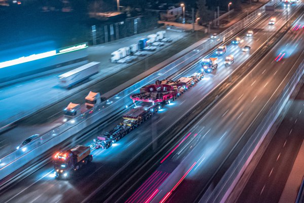 Transport of TBM getting closer to the destination