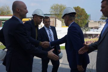 Celebrating topping out at Nowy Mokotów estate
