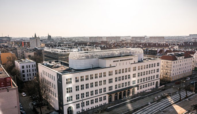 Marshal's Office in Szczecin - first building nearing completion