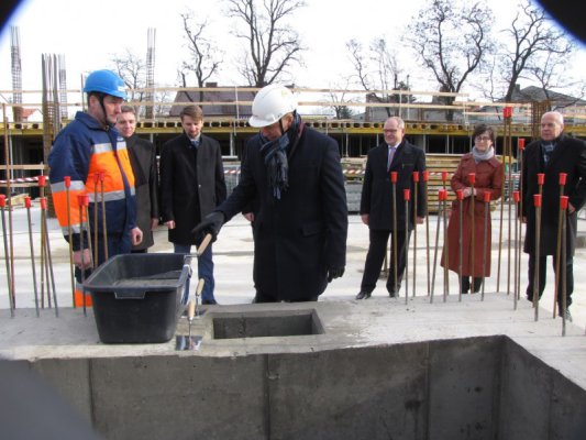 Groundbreaking ceremony for the construction of Mediateka in Piotrków Trybunalski