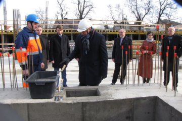 Groundbreaking ceremony for the construction of Mediateka in Piotrków Trybunalski