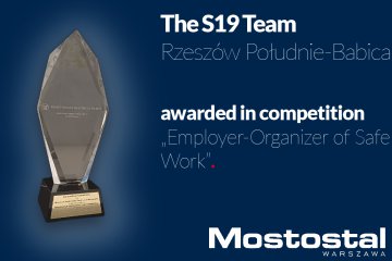 The S19 Rzeszów Południe-Babica Team awarded for exemplary adherence to occupational health and safety principles
