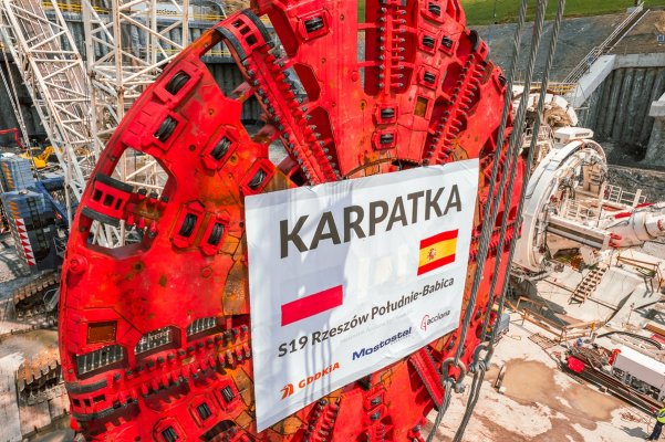 Completion of the excavation of the first tunnel bore of S19 Rzeszów Południe–Babica – streaming available for use