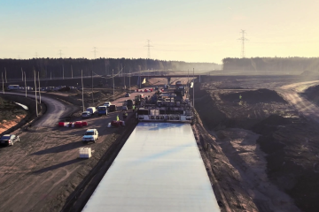 S61 Ełk Południe-Wysokie construction at full speed