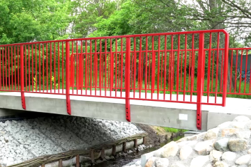 Prefabricated footbridges of the R&D Department already present on the Polish market