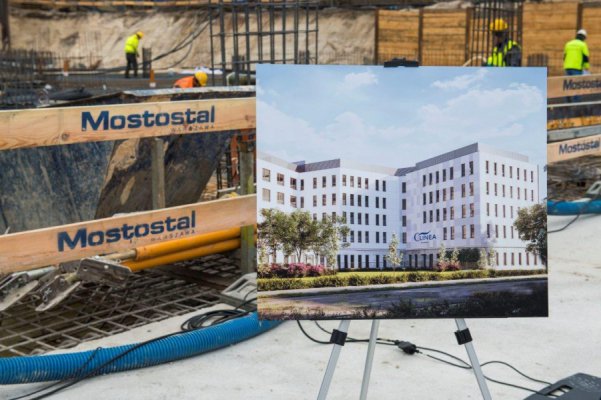 We laid the foundation stone for the construction of the 