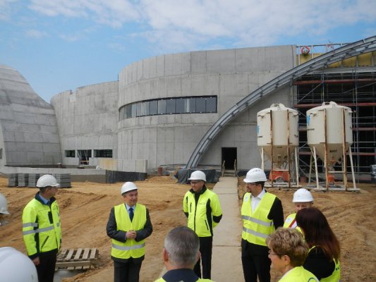 Topping out ceremony at the Tychy Aquapark