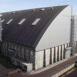 The four-chamber granary with a capacity of 60,000 tonnes in the Gdynia Port