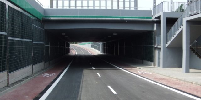 The tunnel under National Road No. 1 in Tychy