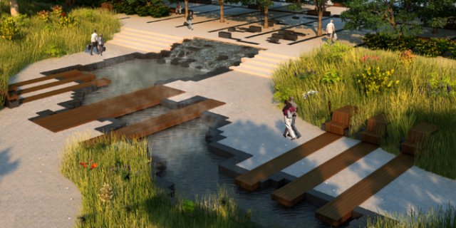 Modernization of Grzybowski Square in Warsaw