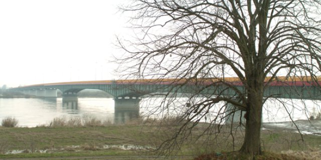 Bridge across the Vistula in Kiezmark