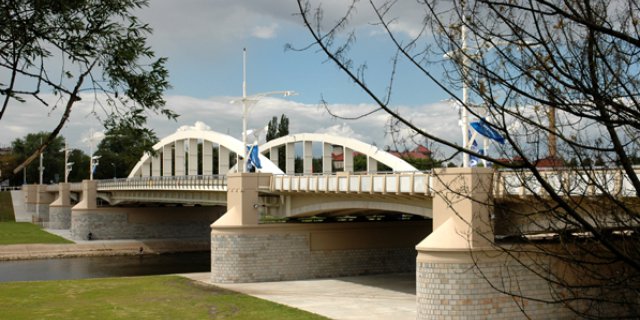 The St. Roch Bridge over Warta River in Poznań