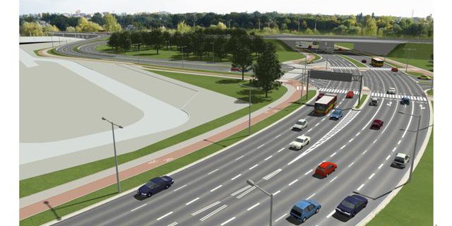Reconstruction of Lotnicza Street in the course of National Road No. 94 in Wrocław - Stage II
