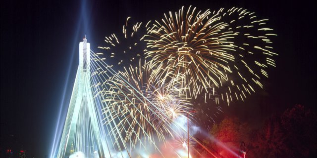 The Świętokrzyski bridge in Warsaw