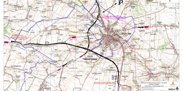 Opatów bypass along the S74 expressway and national road No. 9
