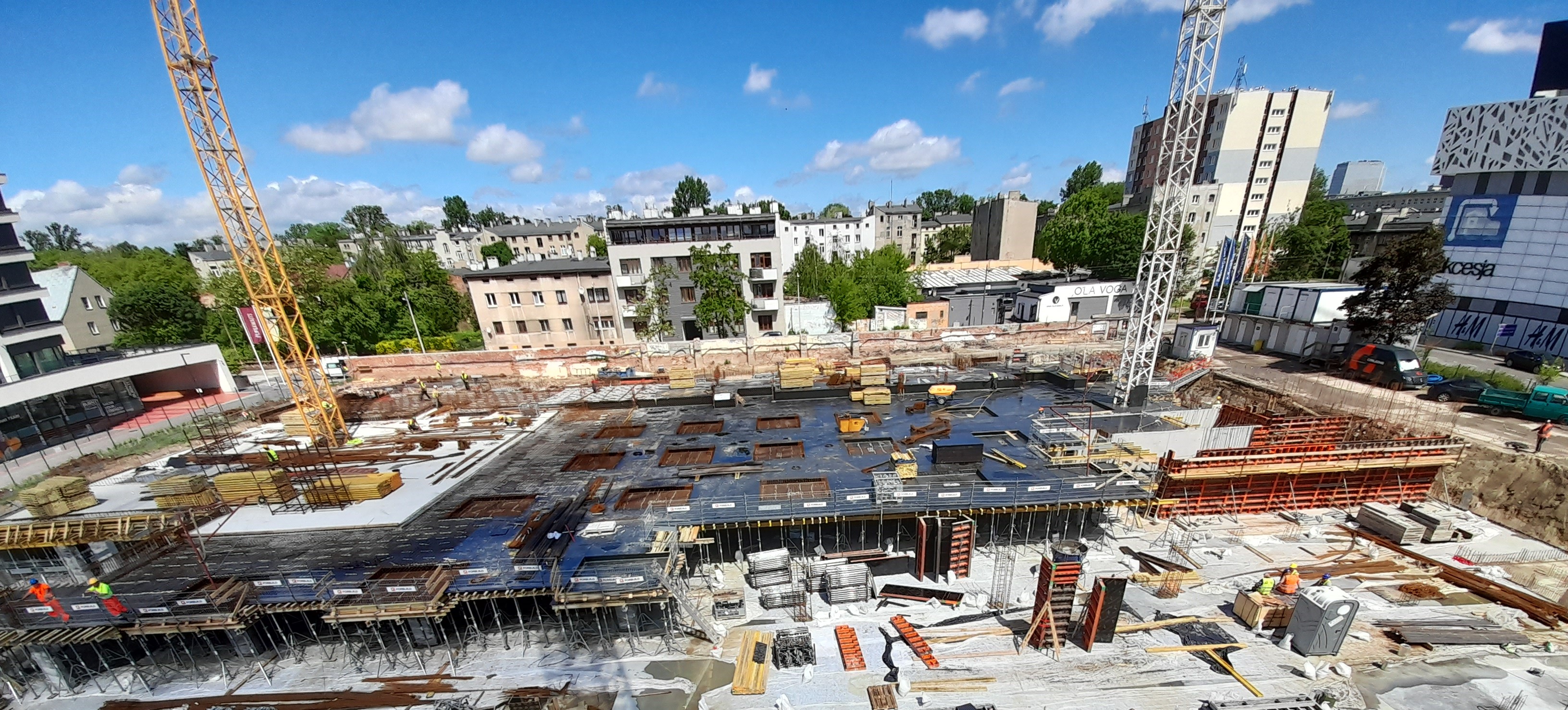 Construction of the residential buildings in Łódź